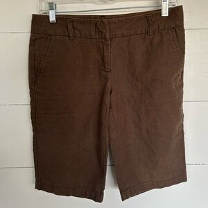 J.Crew CityFit Chino Brown Bermuda Short Classic Resort Old Money Neutral Earthy